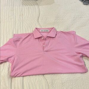 Holderness and Bourne-M. Pink and white stripe polo